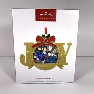 NEW Hallmark 2025 Keepsake A Joy to Behold Photo Frame Metal Christmas Ornament